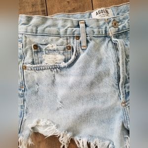 AGOLDE Parker Cutoff Denim Shorts Size 28